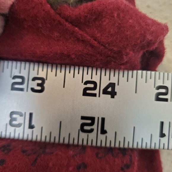 PJ Salvage Women's L Wine Bottle Glass Print Flannel Pajama Top Sleepwear Button - Picture 14 of 14